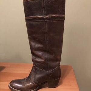 Frye Boots - tall brown leather